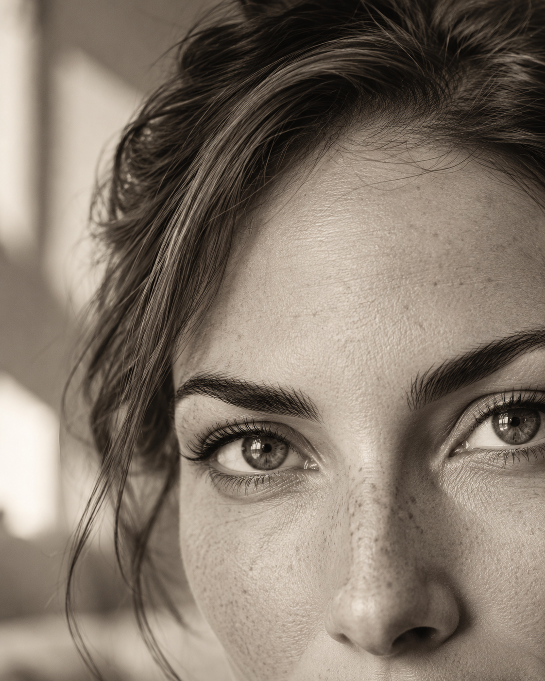 Editorial portrait focused on a woman’s eyes